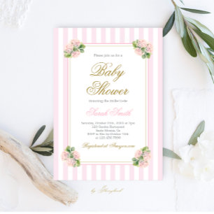 Invitación Chica Baby Shower de Pink Hydrangea