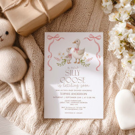 Invitación Chica Baby Shower de Silly Goose Vinatge Bow