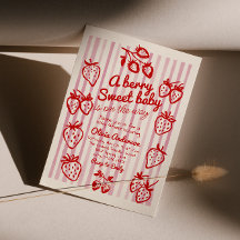 Chica Baby Shower del Día de la Fresa de la Mano D