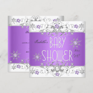Invitación Chica Baby Shower Invierno País de las Maravillas 