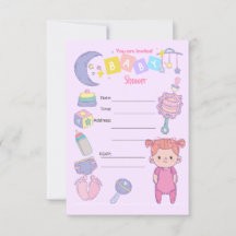 CHICA BABY SHOWER PARTY INVITATION