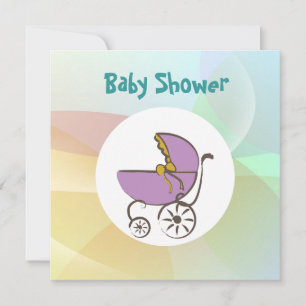 Invitación Chica Baby Shower Pastel