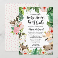Chica Baby Shower por correo | Amigos Safari masca