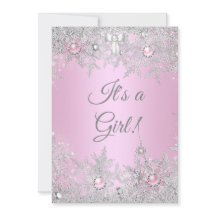 Chica Baby Shower Rosa Invierno Paisaje Maravillos