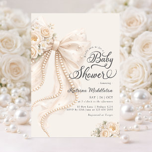 Invitación Chica Boho Floral Arco Elegante Baby Shower 