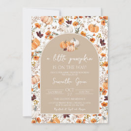 Invitación Chica Boho Pumpkin Baby Shower