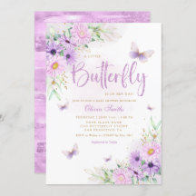 Chica Boho Whimsical Floral Butterfly Baby Shower