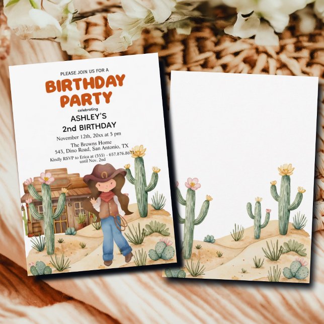 Invitación Chica bovina en Fiesta del segundo cumpleaños del  (Subido por el creador)