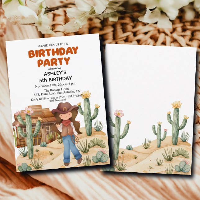 Invitación Chica bovina en la fiesta de cumpleaños 5 en el de (Subido por el creador)