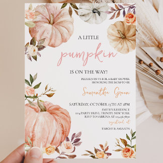 Invitación Chica Calabacita Baby Shower