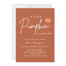 Chica Calabaza Marrón Baby Shower de Otoño