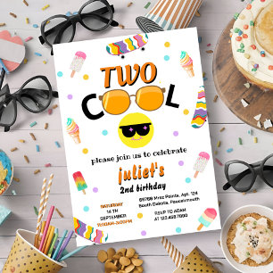 Invitación chica chico lindo verano dulce dos refrescantes cu