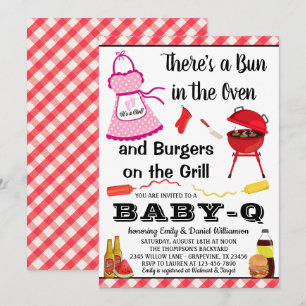Invitación Chica con Bun en el Horno Cumple Torta de Cumpleañ