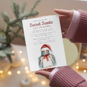 Invitación Chica con pañuelo en la cabeza Fiesta de Santa Nav