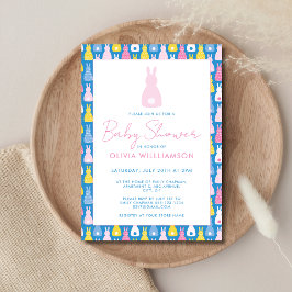 Invitación Chica conejo bebé Baby Shower