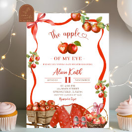 Invitación Chica Coqueta con Lazo Ondulado Baby Shower