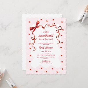 Invitación Chica Corazoncito Baby Shower