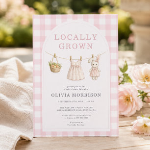 Invitación Chica Criada Localmente Rosa Baby Shower