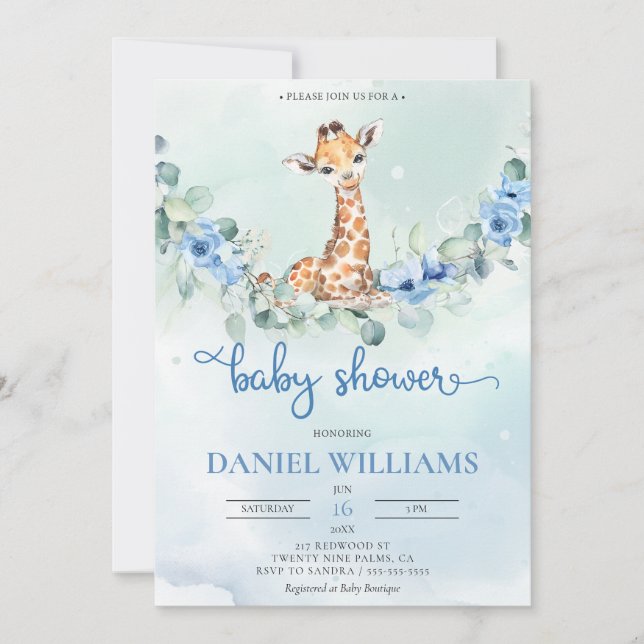 Invitación Chica Cub Baby Bear (Anverso)