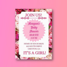 Chica Cumpleaños Bebé Flores Personalizadas Rosa