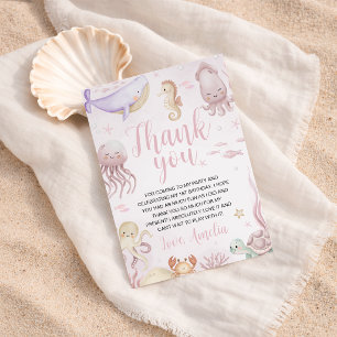 Invitación Chica cumpleaños gracias Oceano Soñador