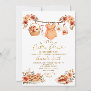 Invitación Chica Cumpleaños Otoño Dulce Pastelito Está En Cam