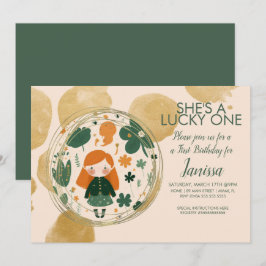 Invitación Chica Cumpleaños San Patricio Trébol Cualquier Eda