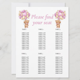 Invitación Chica Cumpleaños Teddy ROSA 