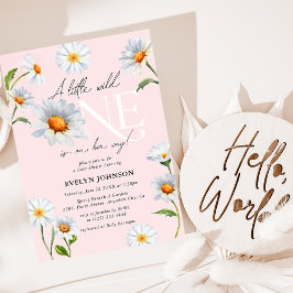 Invitación Chica Daisy 'A Little Wild One' en Baby Shower