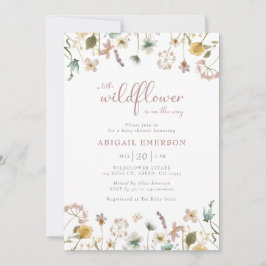 Invitación Chica de acuarela floral Baby Shower