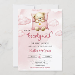 Invitación Chica de acuarela que podemos esperar con ansiedad