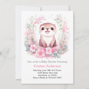 Invitación Chica de acuarela totalmente caprichosa Baby Showe