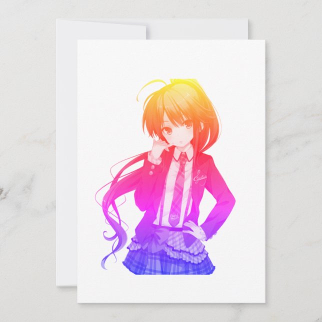 Invitación chica de anime (Anverso)