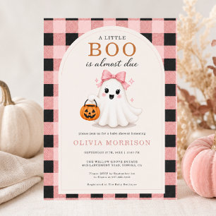 Invitación Chica de Arco Rosa Fantasma Duende Baby Shower de
