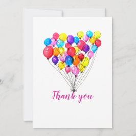 Invitación Chica de arcoiris BALLOON Primer cumpleaños Rosa G