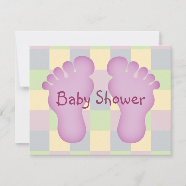 Invitación Chica de Baby Shower (Anverso)