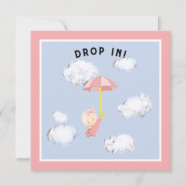 Invitación Chica de Baby Shower (Anverso)