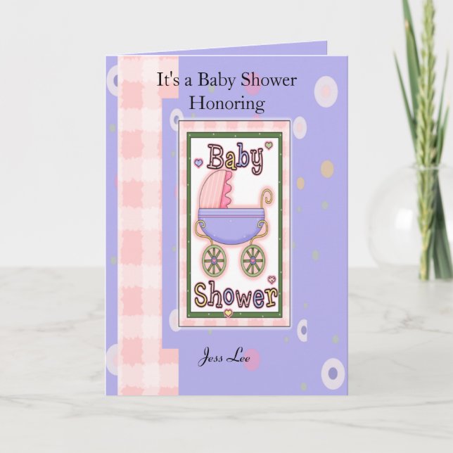 Invitación Chica de Baby Shower (Anverso)