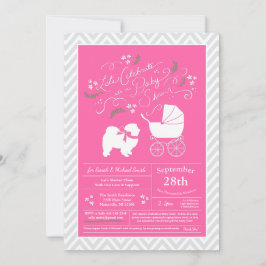 Invitación Chica de Baby Shower Chow Chow