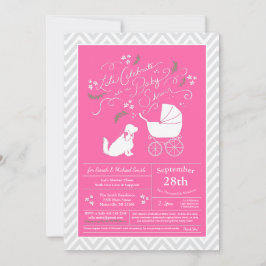 Invitación Chica de Baby Shower Cocker Spaniel Dog