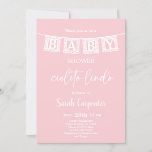 Invitación Chica de Baby Shower de Cielito Lindo