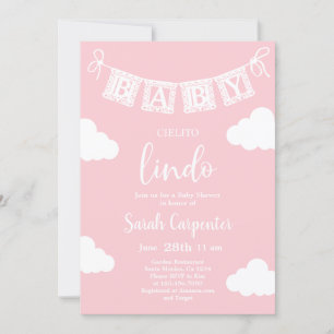 Invitación Chica de Baby Shower de Cielito Lindo