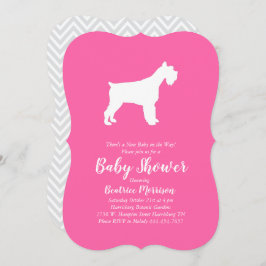 Invitación Chica de Baby Shower de Schnauzer Dog en miniatura