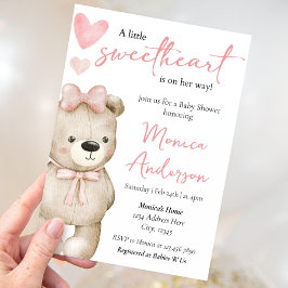Invitación Chica de Baby Shower el día de San Valentín