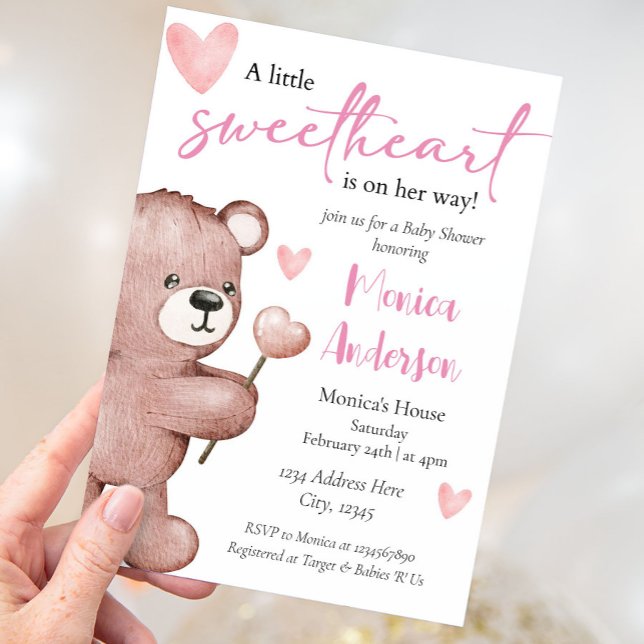 Invitación Chica de Baby Shower el día de San Valentín (Subido por el creador)