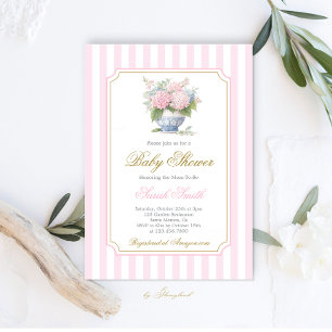 Invitación Chica de Baby Shower Grandmillennial