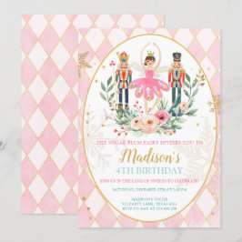 Invitación Chica de ballet Chica de cumpleaños Suger Plum