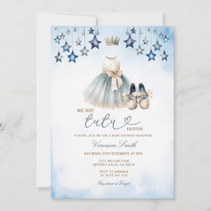 Invitación Chica de ballet Estamos emocionados por el baby sh