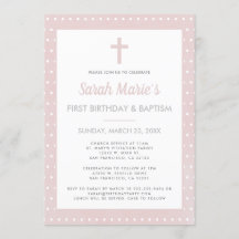 Chica de bautismo de cumpleaños moderno punto de p