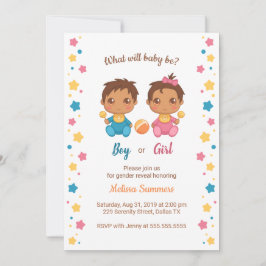 Invitación Chica de bebé Fiesta de revelación de sexo 2